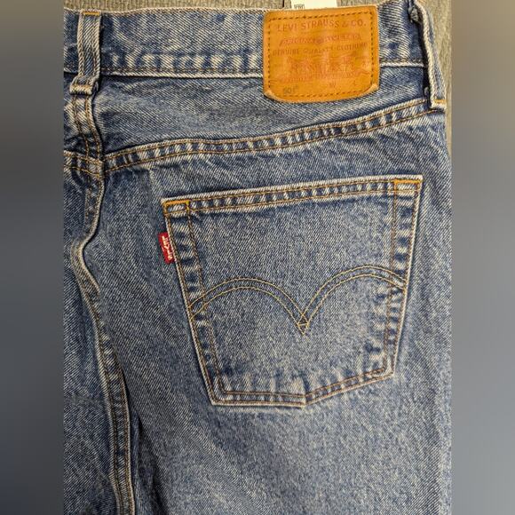 Rtr w27 (4) L30 Levi's 501 Spliced Jeans light medium wash denim pants - Picture 10 of 11